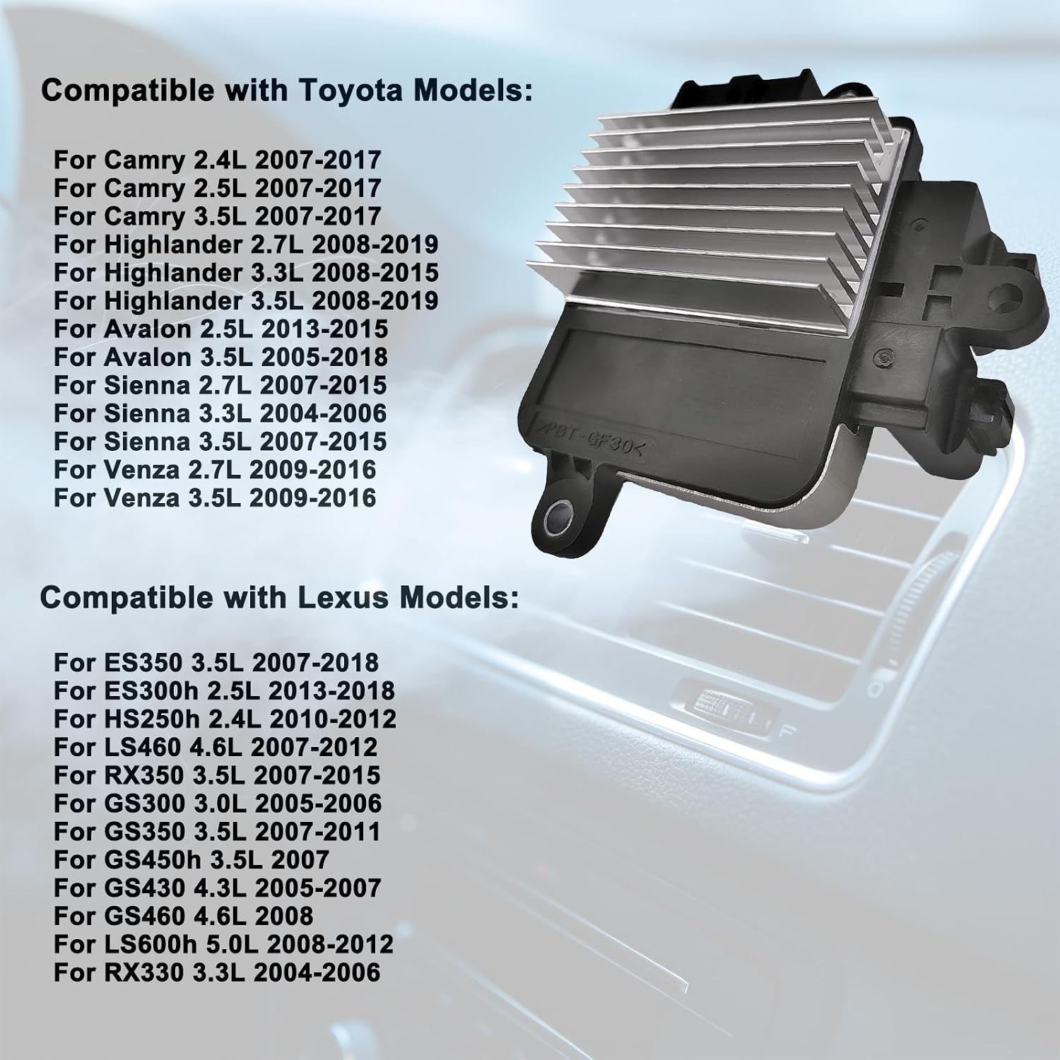 Radiator Cooling Fan Computer Control Module Unit ECU ECM 89257-30060 Compatible with 2009-2016 Lexus ES GS is LS RC RX for Toyota Avalon Camry Highlander Rav4 Sienna Venza