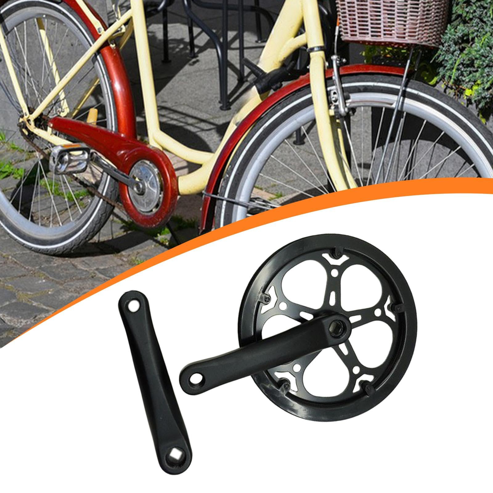 Baoblaze Guarnitura per Bicicletta, guarnitura per Bicicletta, Corona da 52 Denti, Braccio della pedivella da 170 mm, Cono Quadrato, Parti di Riparazione per