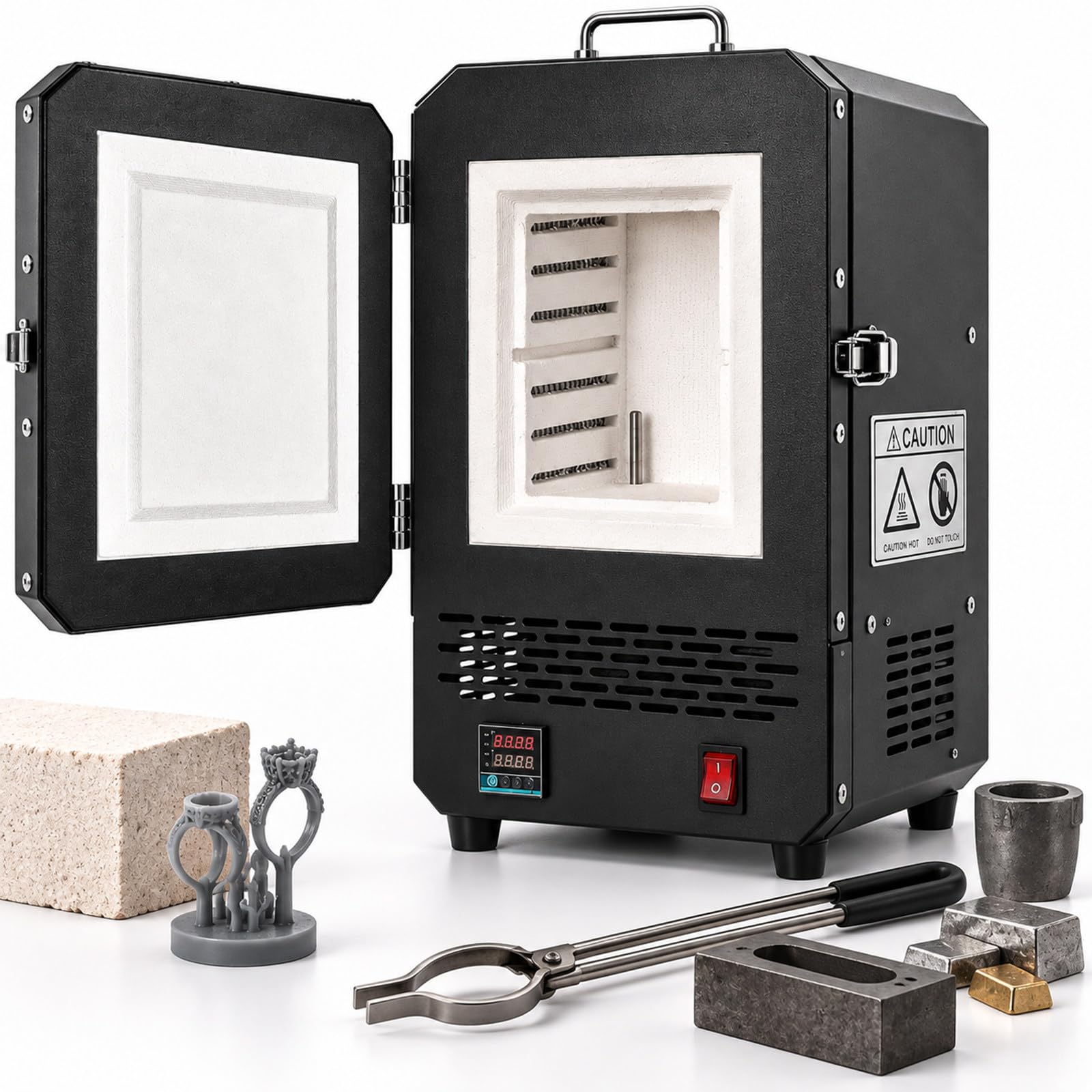 Forno Fusorio per Metalli 1500W, Forno Elettrico Programmabile da Tavolo