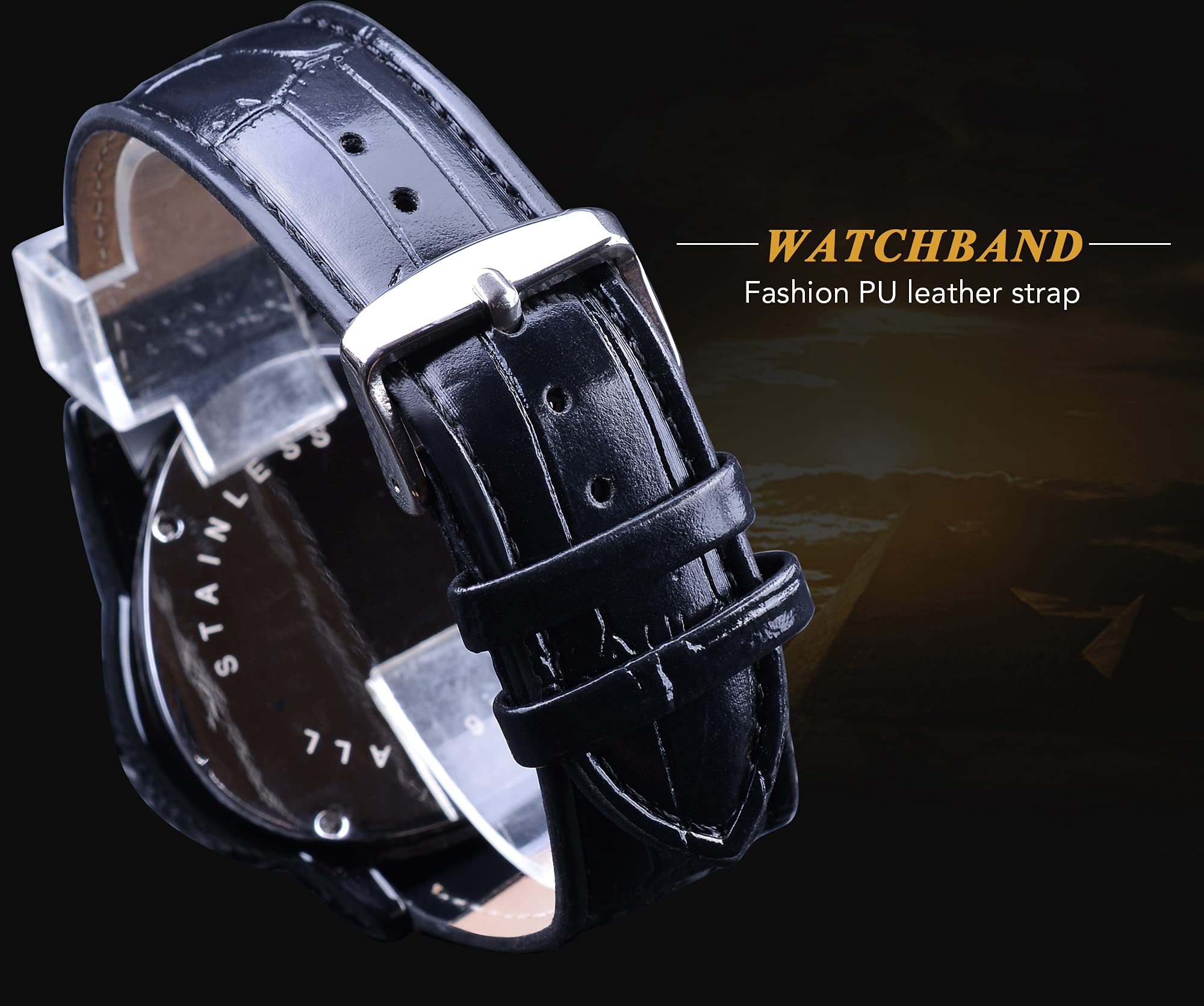 Winner Fashion mechaniczny zegarek na rękę trójkątna tarcza wyścigowa, wodoodporny złoty szkielet tarcza automatyczny mechanizm skórzany design mechaniczny zegarek dla mężczyzn