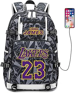 Stella del Giocatore di Basket James Zaino Multifunzionale Zaino da Viaggio per Studenti Fan Bookbag per Uomo Donna