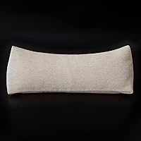 GLORYSEASON Buckwheat Neck Support Pillow - Adjustable Cervical Bolster Roll for Neck Pain Relief, Back & Side Sleepers, 6x15 Inch Beige