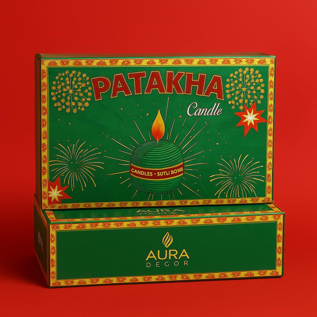Aura Decor Patakha Sutli Bomb Candles | Decorative Festive Candle for Diwali, Home Décor & Gifting (Sutli Bomb Candle, 6, Count) 1