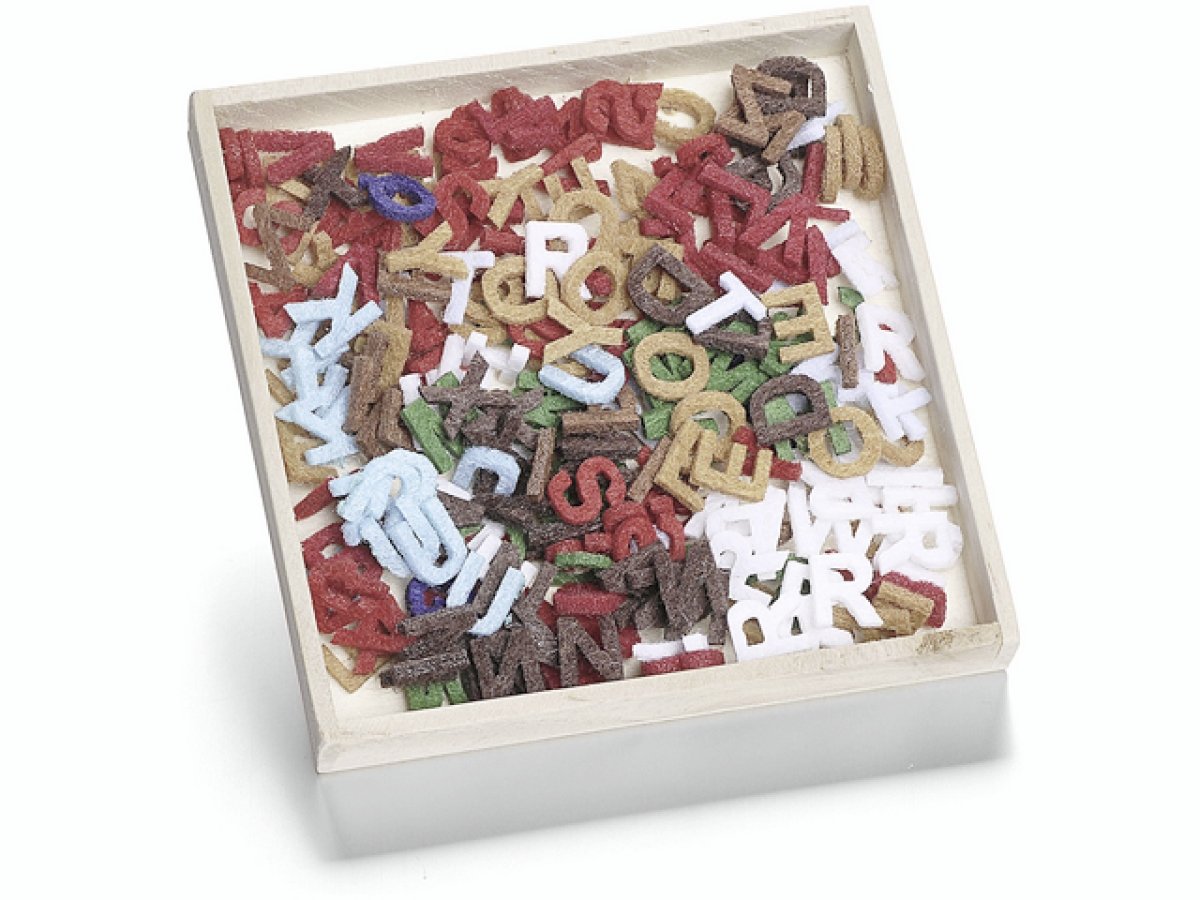 Knorr Prandell 22 mm Alphabet Wooden Box with Felt Ornaments, Multi-Colour