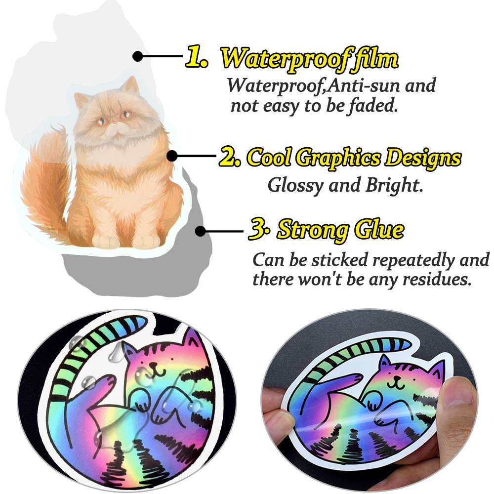 Cat Stickers for Kids Cute Cat Stickers for Water Bottles Vinyl Cat
