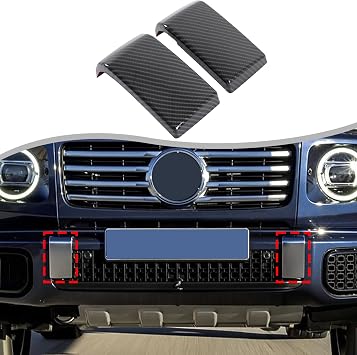 Front Bumper Panel Trim Cover for Mer@cedes Benz G-Class AMG Wagon Cross Country SUV W463 G550/G63/G63 AMG/G500/G350 2025 2026+ ABS Front Bumper Decor Cover Trim Exterior Accessories Carbon Fiber