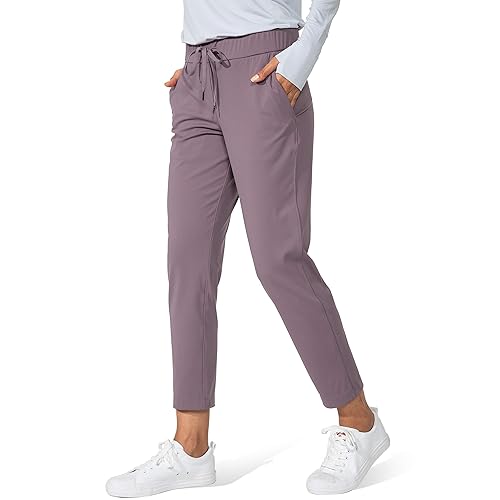 G Gradual Women's Pants with Deep Pockets 7/8 Stretch Ankle Sweatpants for Golf, Athletic, Lounge, Travel, Work