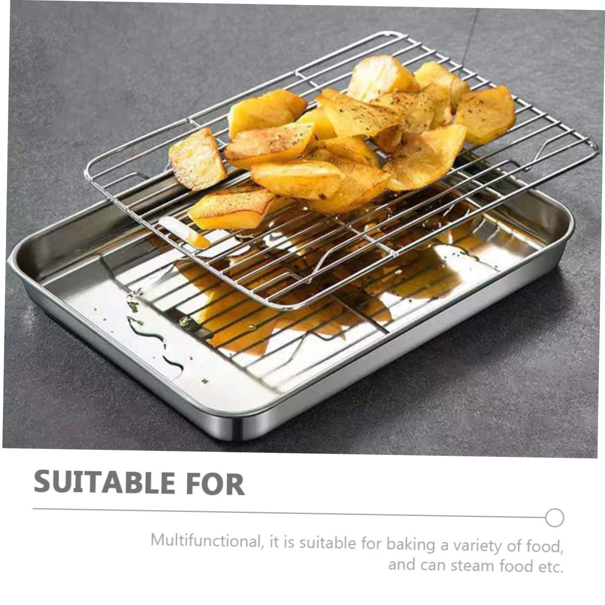 BESTonZON 1ensemble Plaque De Cuisson Antiadhésive Refroidissement Accessoire De Pâtisserie Multifonction Pour Cuisson Au Four Et Camping Facile à Nettoyer Et