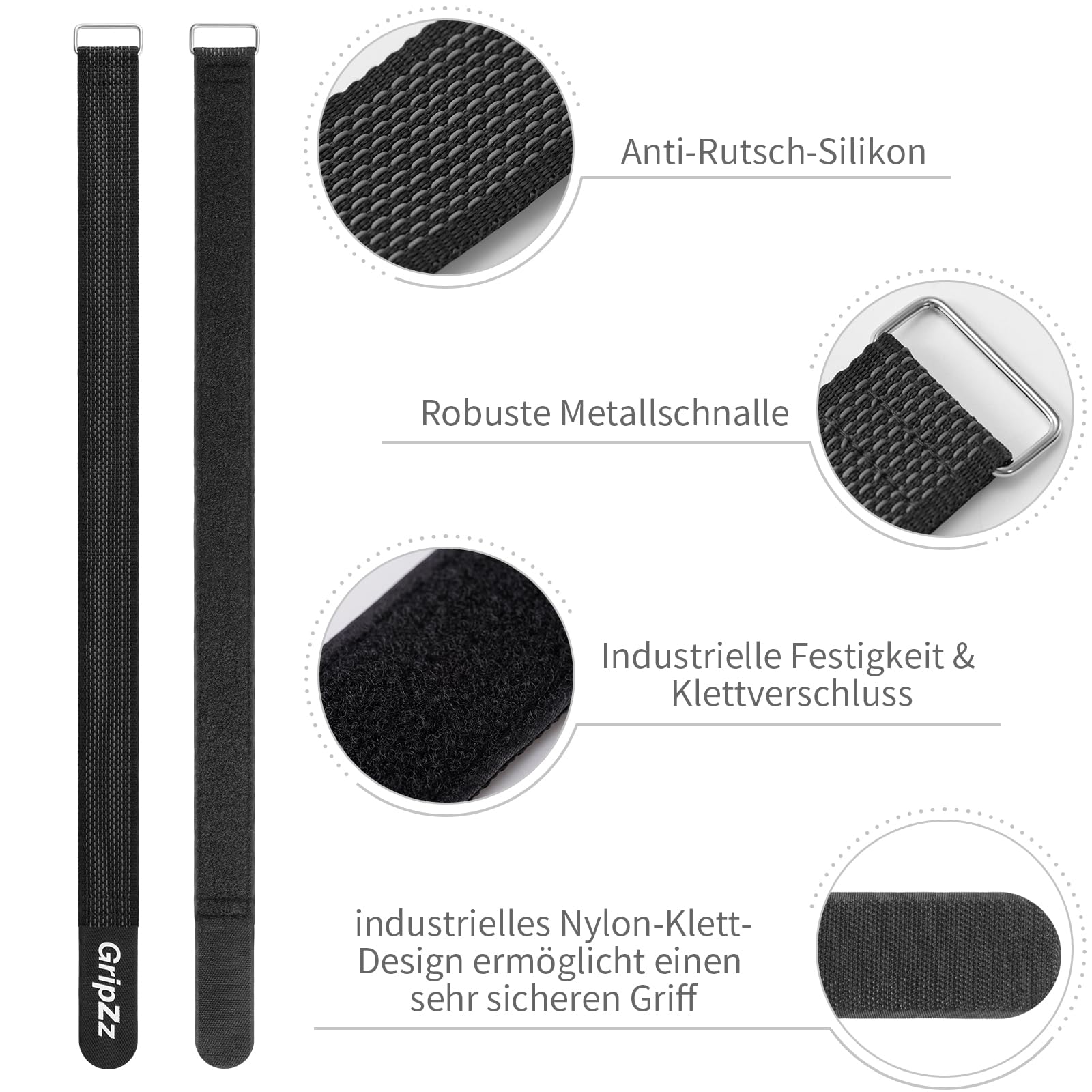 Pasy do Bagażnika Rowerowego 65 cm x 3,8 cm (2 sztuki), Regulowane pasy stabilizujące, do mocowania roweru na ścianie, transportu i przechowywania, idealne do kół, ramy i akcesoriów rowerowych