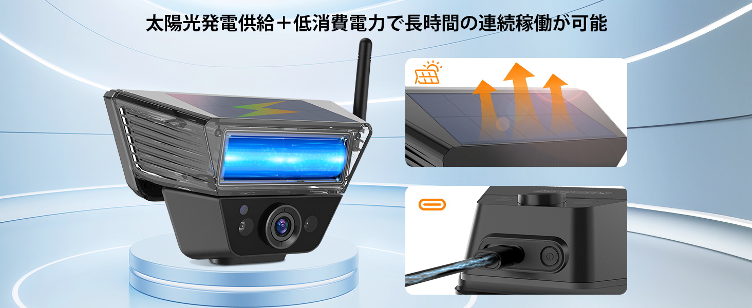 Amazon.co.jp: AUTO-VOX Solar5 専用カメラ ソーラー 太陽光発電 強力