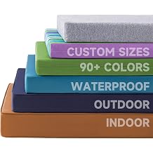 Custom Window Seat Cushions Indoor,Custom Size Color Waterproof Bench Cushions for Outdoor Furniture,Custom Removable Jacket Waterproof and Non-Slip Bench Cushion