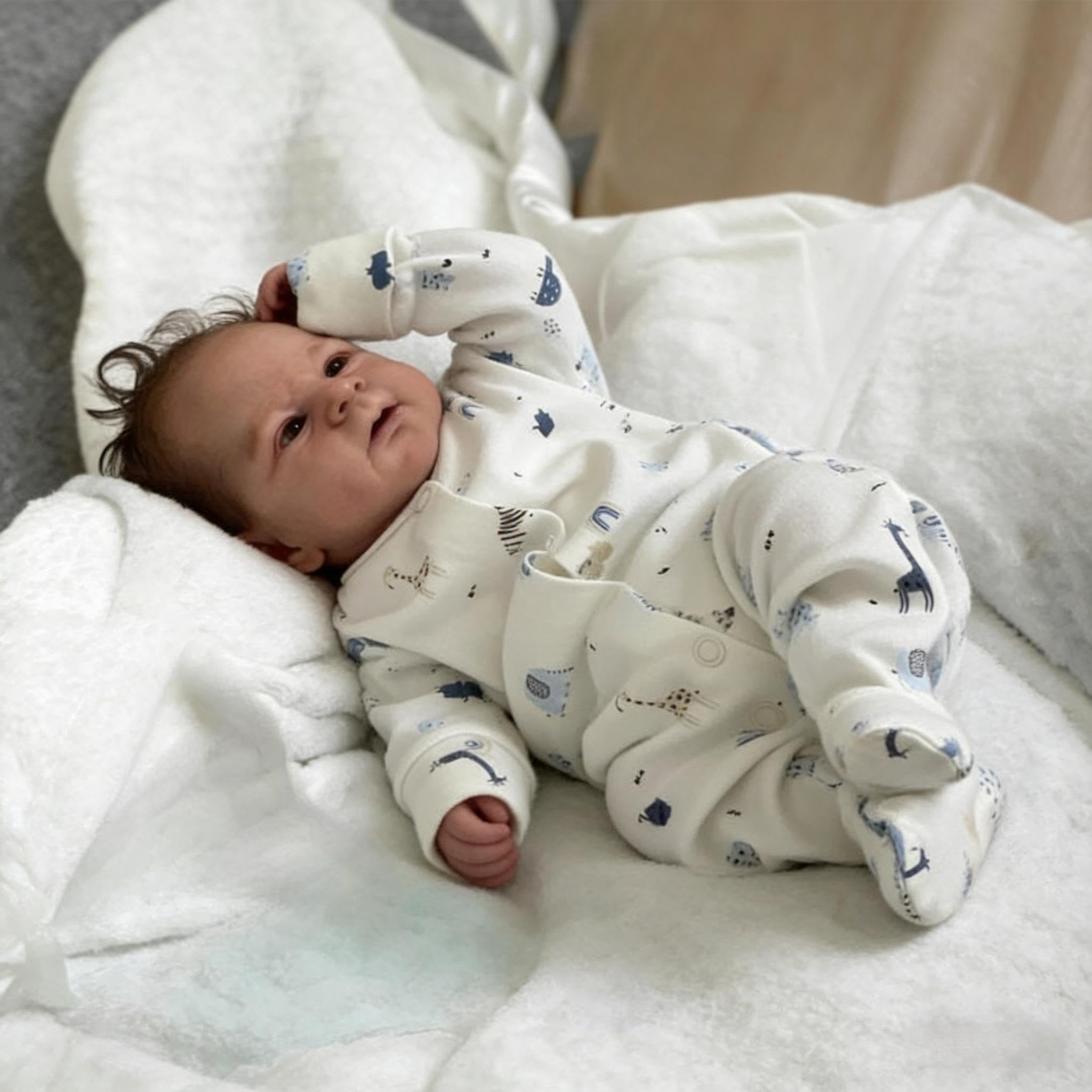 RXDOLL 43 cm realistyczne lalki Reborn Baby Dolls silikonowe na całe ciało winylowa dziewczyna realistyczna lalka bobas oczy otwarte prawdziwe życie Reborn lalki wodoodporne zabawki dla dzieci prezent