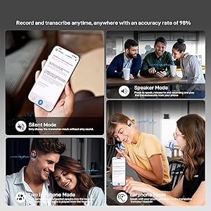 AI Real Time Translation Earbuds - 144 Languages & Accents 3 in 1 Portable Translator Headphones for Business Meeting Travel (Black)