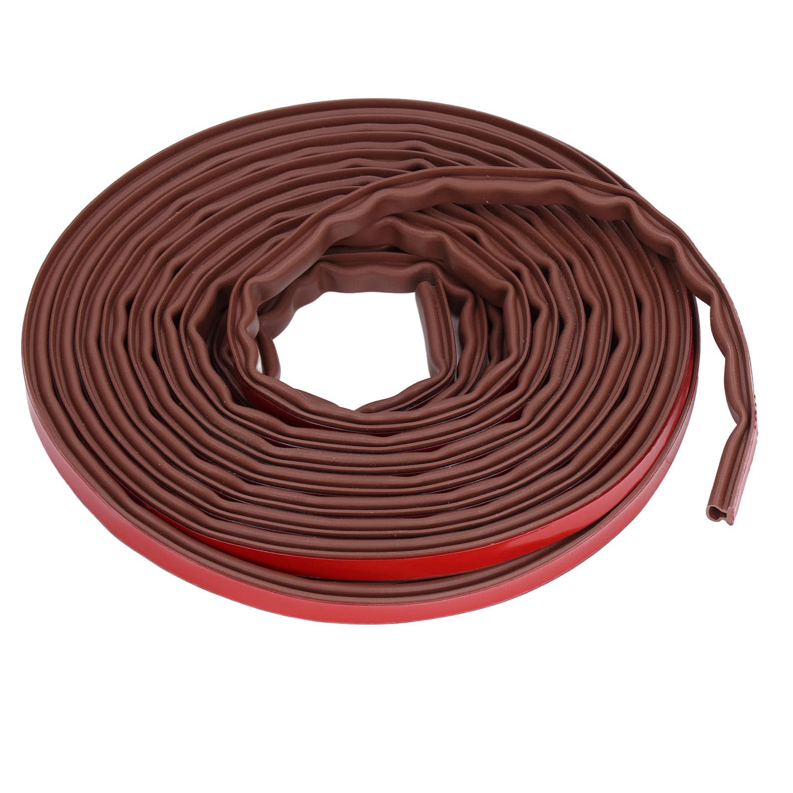 Ejoyous Striscia di Tenuta per Porta da 6 M Striscia di Tenuta in Gomma Siliconica di Autoadesiva da 10 Mm per Finestra per Ufficio Domestico Marrone Blocca il Rumore del e la Polvere per Porte