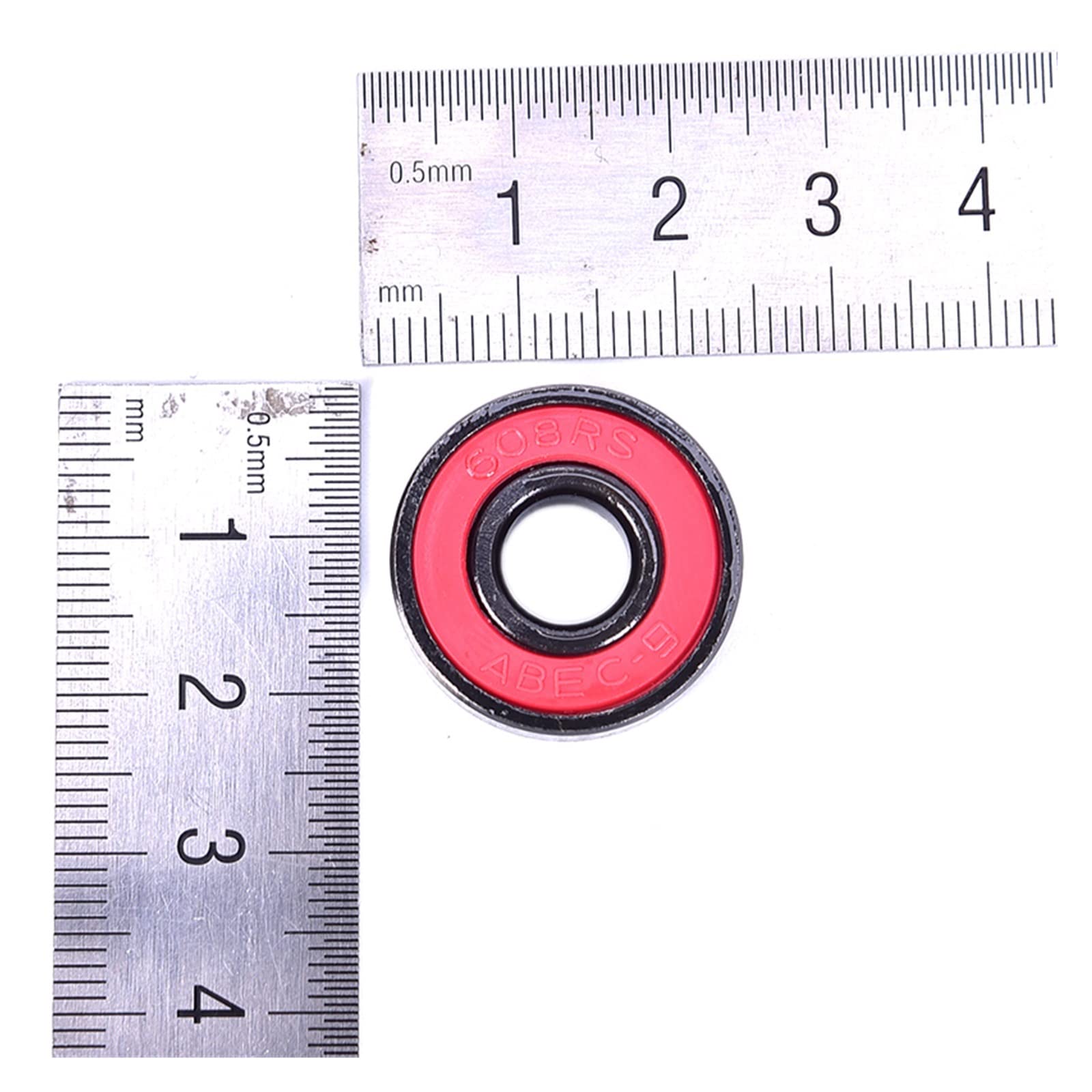 Kugellager, 608RS 608-2RS Lager Rillenstahl abgedichtete Kugellager 10 Stück/Set(Red)