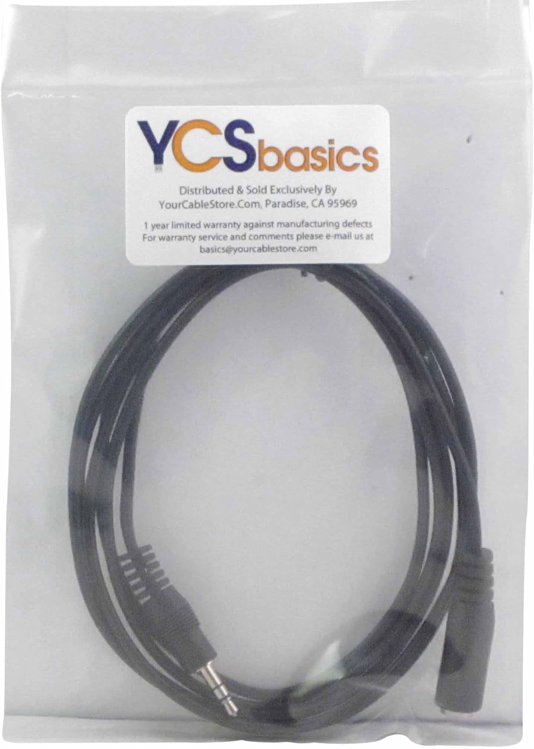 YCS Basics 6 Foot 3.5mm Stereo Headphone/AUX Extension Cable Male/Female : Everything Else