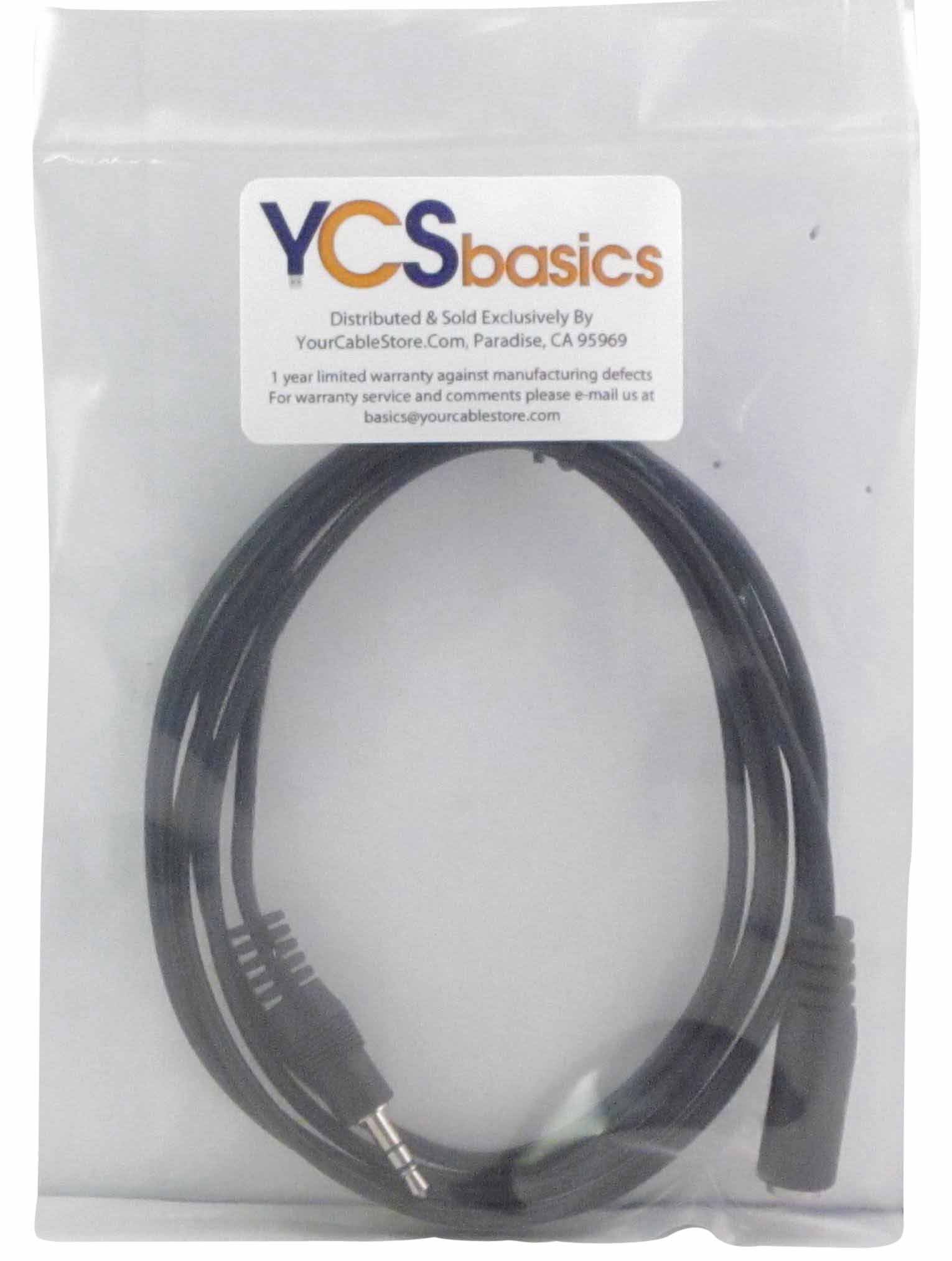 Ycs Basics stéréo 3,5 mm Casque/AUX Câble d'extension mâle/Femelle 006 Ft