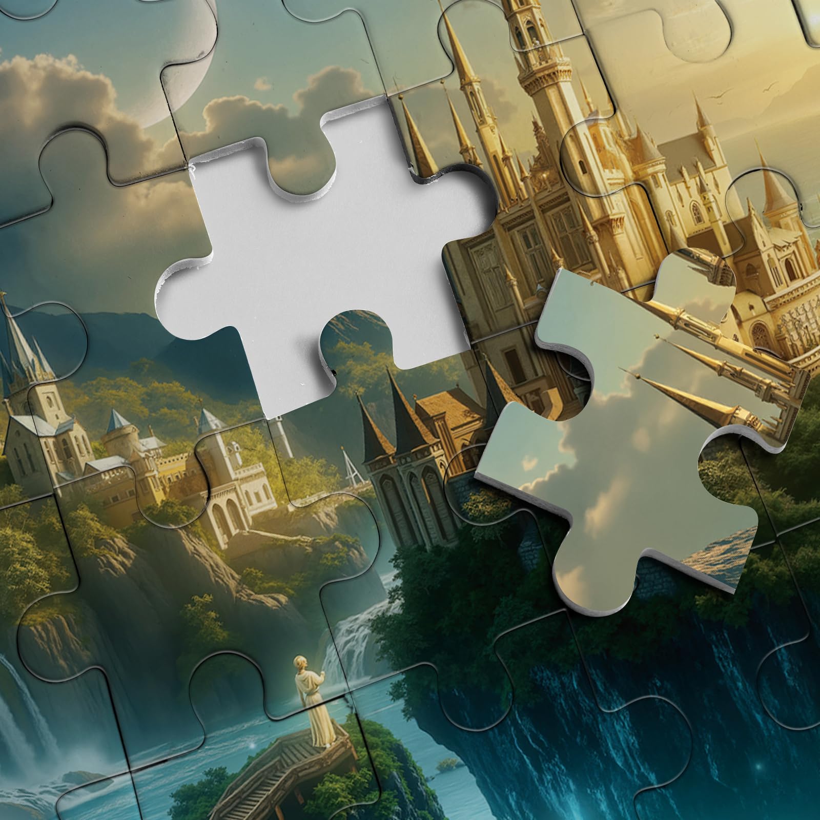 Fantasy Books Castle Puzzles for Adults 1000 Pieces Nature, Magic