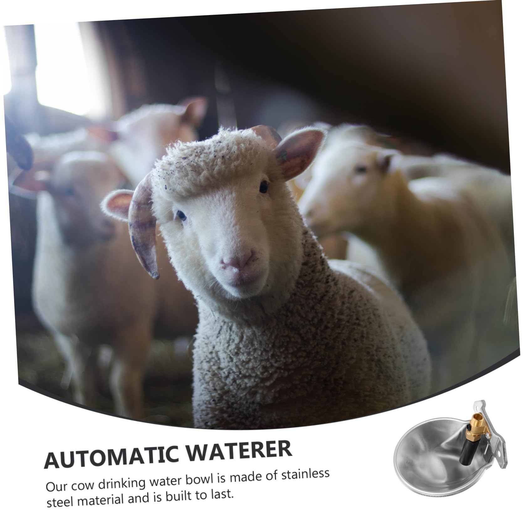 Dispensador Automático de Agua para Ganado y Vacas, Bebedero Exterior de Acero Inoxidable 304, Cuenco Grande para Ovejas y Cabras, Suministro Estable y Nivel Constante, Uso