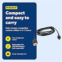 Vista 4 de PetSafe Cargador receptor – Cable de carga rápida – Cable de carga USB para valla inalámbrica y sistemas de valla en tierra – Compatible