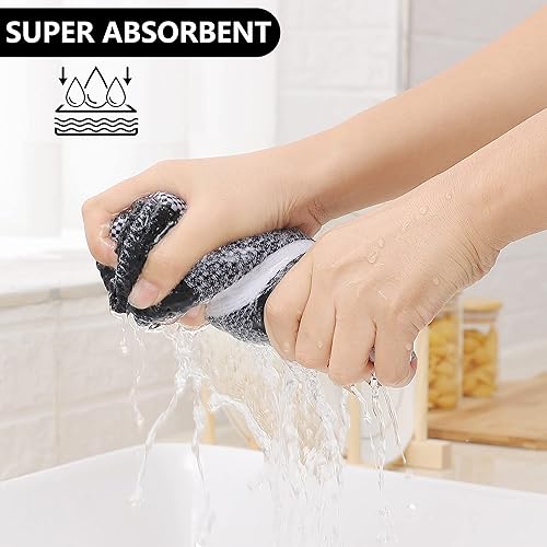 Miniatura 2 de Homaxy Trapos de cocina a cuadros de 100% algodón, 12 x 12 pulgadas, paños de cocina súper suaves y absorbentes, de secado rápido, paquete de 8,