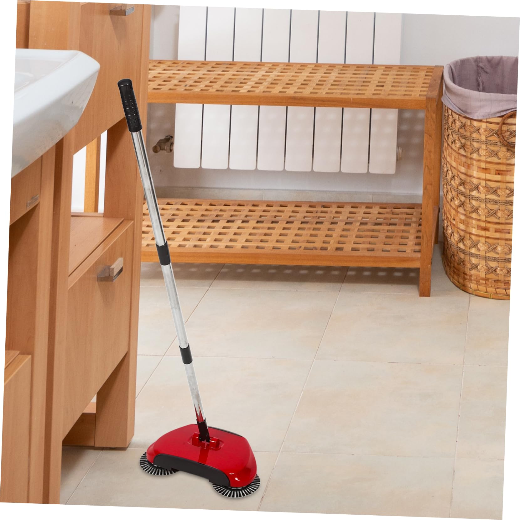 GALPADA Bodenkehrmaschine 3-in-1 aus Abs und Edelstahl mit Schmutzaufnahme