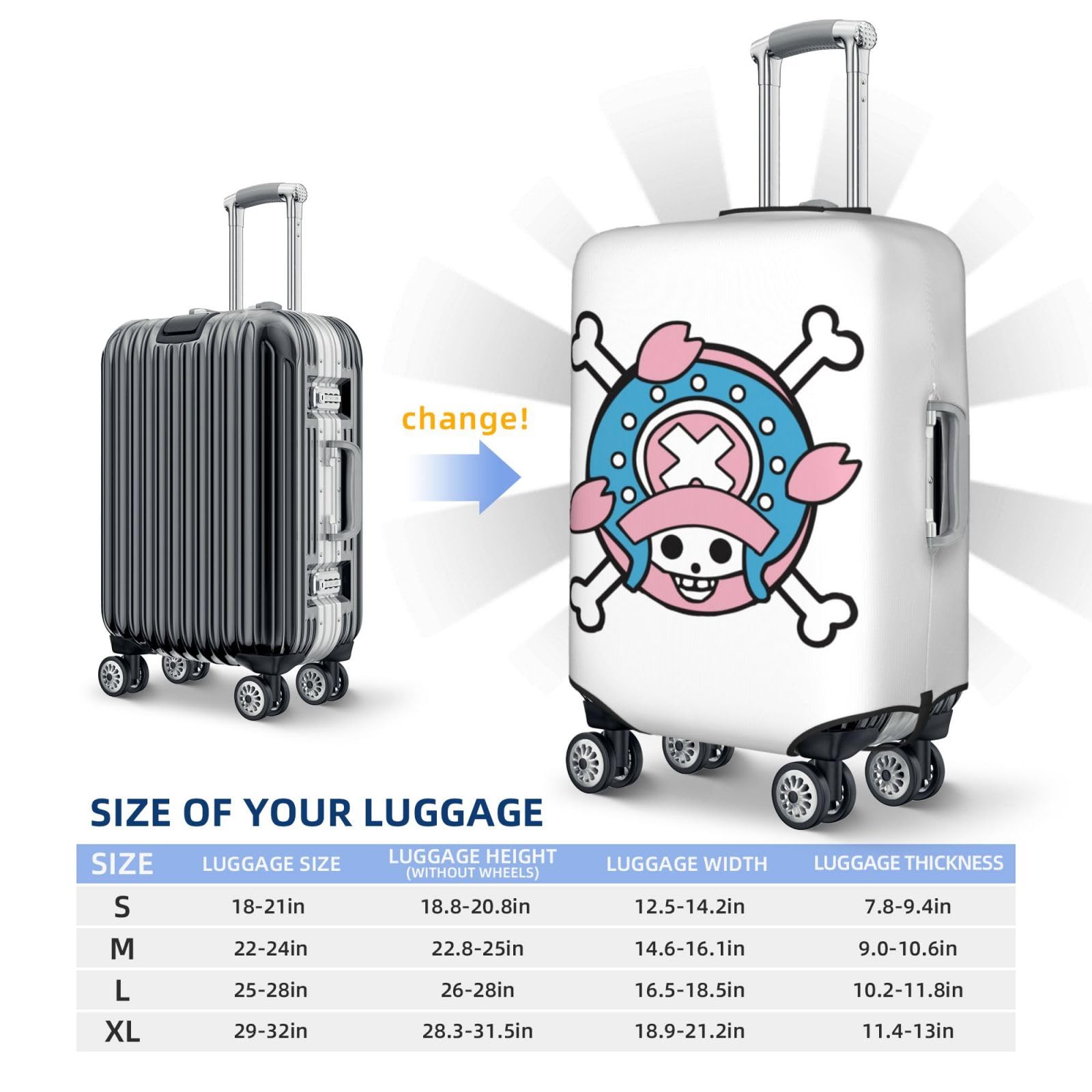 Amazon.co.jp: スーツケースカバー ワンピース ONE PIECE トニートニー