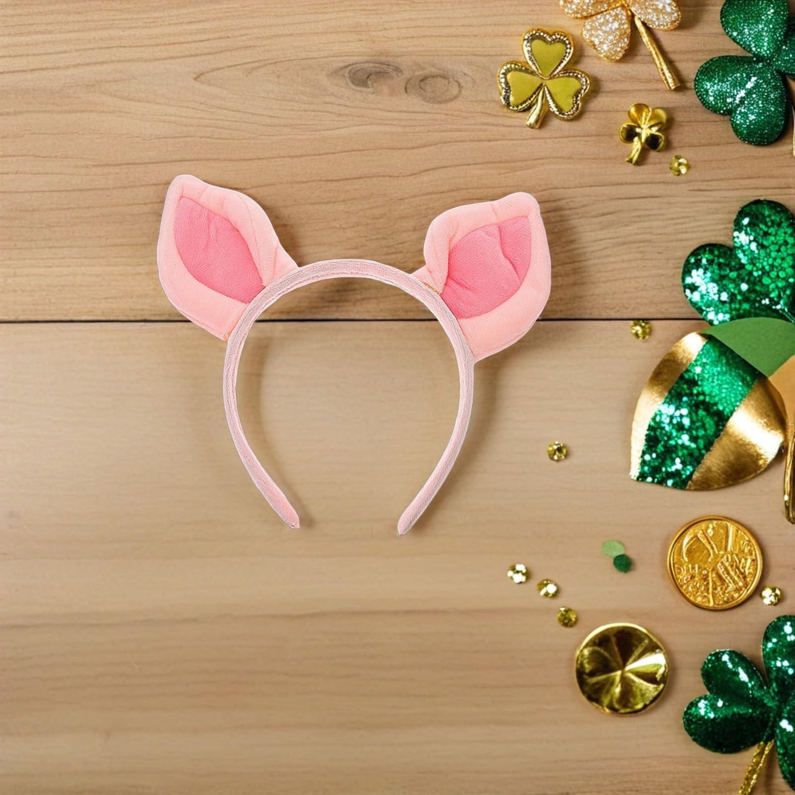 Sewroro 15 Piezas Diadema Orejas de Cerdo Rosa de Tela para Cosplay y Disfraces de Halloween Diseño Adorable y Ajuste Cómodo