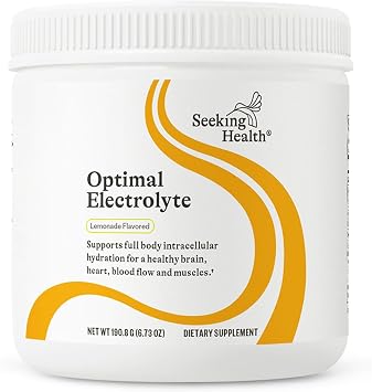 Seeking Health Optimal Electrolyte - with Magnesium, Sodium, Potassium for Electrolyte Support - Natural Lemonade Flavor, 30 Servings