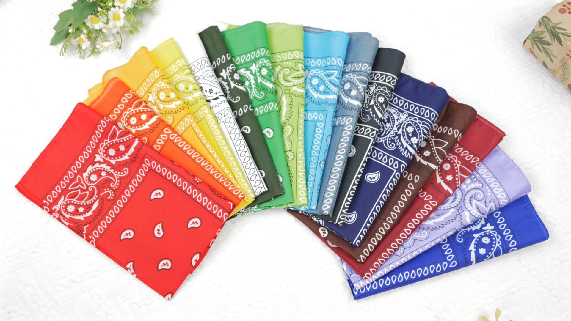 Amazon.com: URATOT 16 Pieces Paisley Bandanas Cowboy Bandana