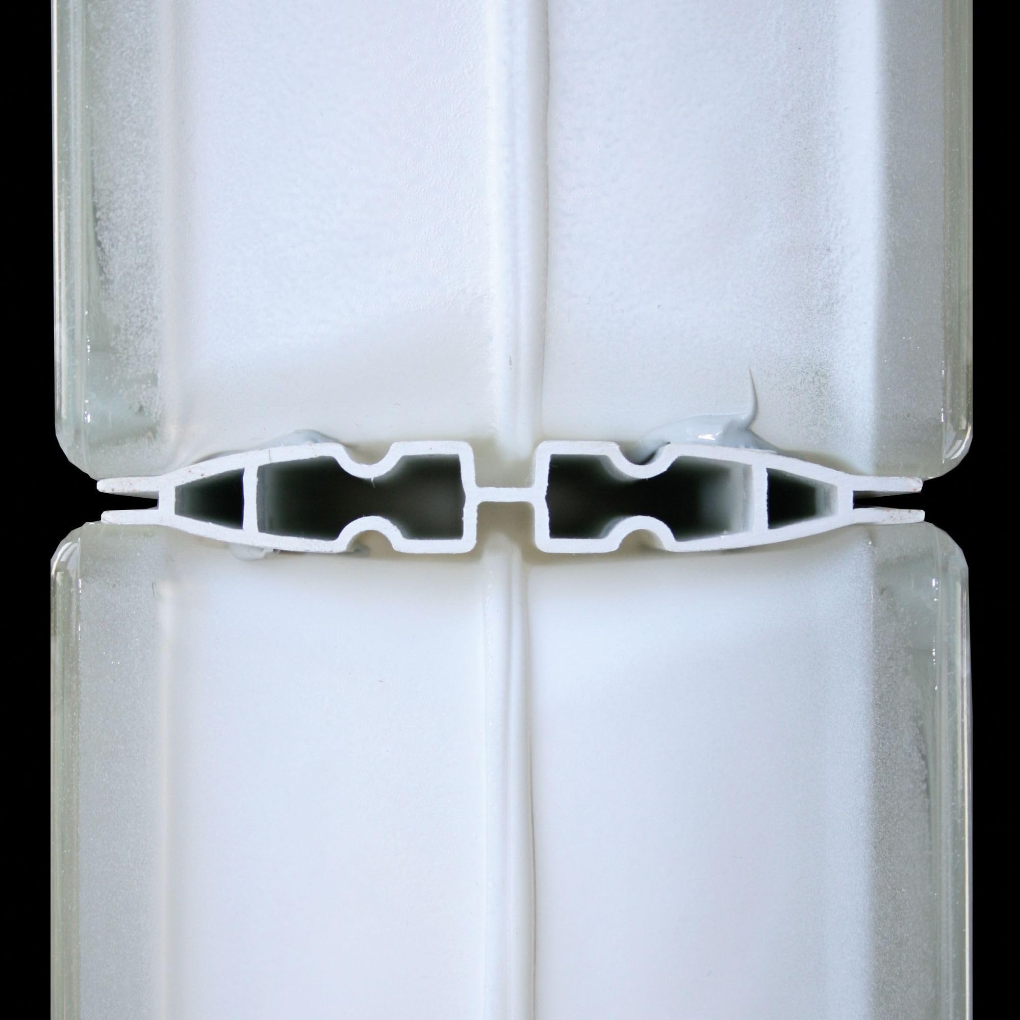 QUICK-FIX sistema para la colocación para 25 bloques de vidrio (19x19x8 cm) adecuado para el uso en el exterior - instalación rápida y fácil de bloques de vidrio