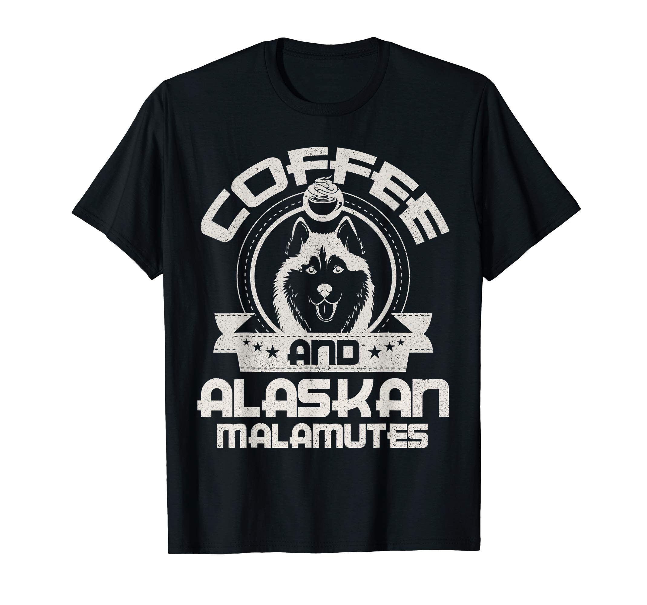 Coffee And Alaskan Malamute Coffee Drinking Dog Owner Lover T-Shirt