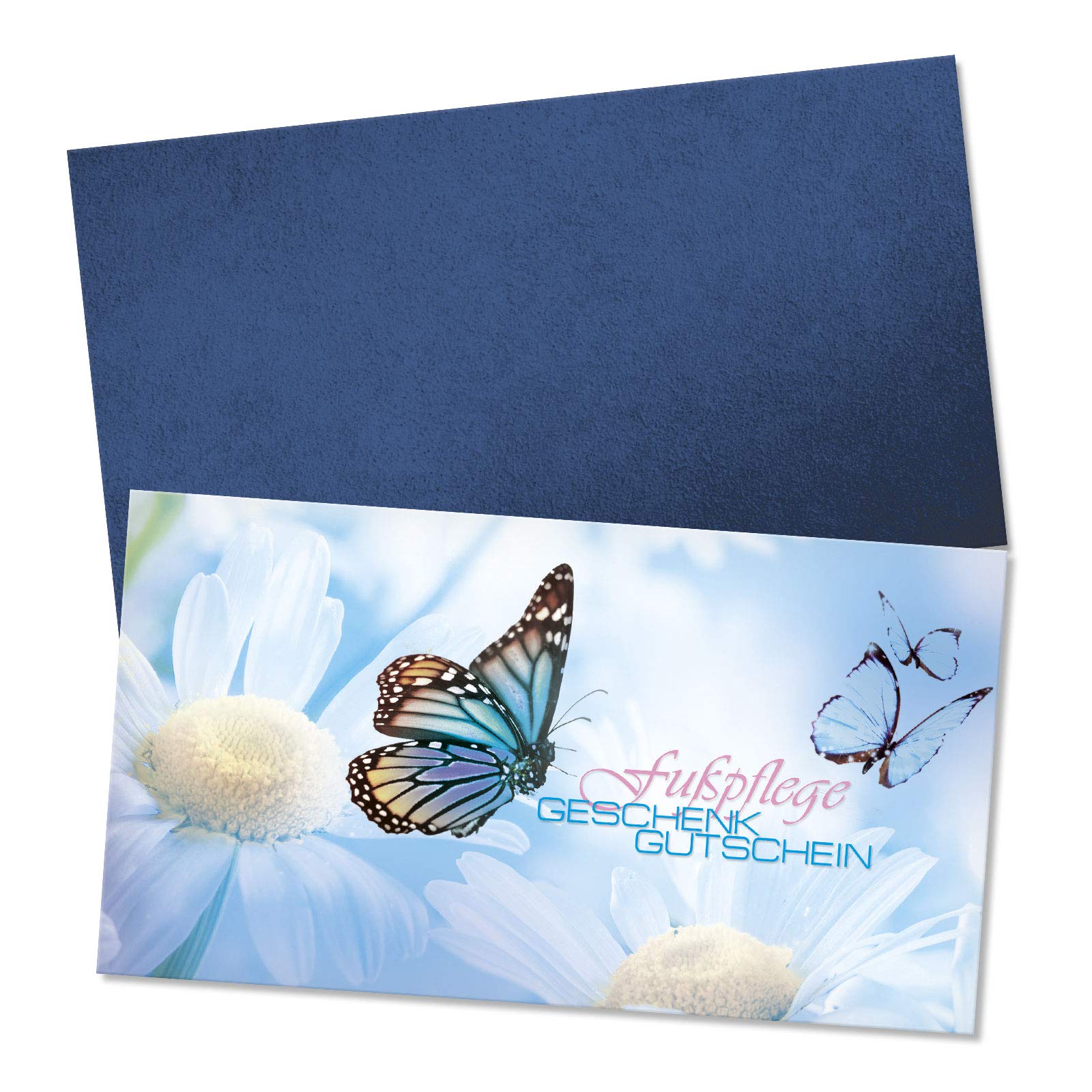 Gutschein-Set. 100x Gutschein + Kuvert. Für Fußpflegesalons Podologie blanko zum selber Ausfüllen.