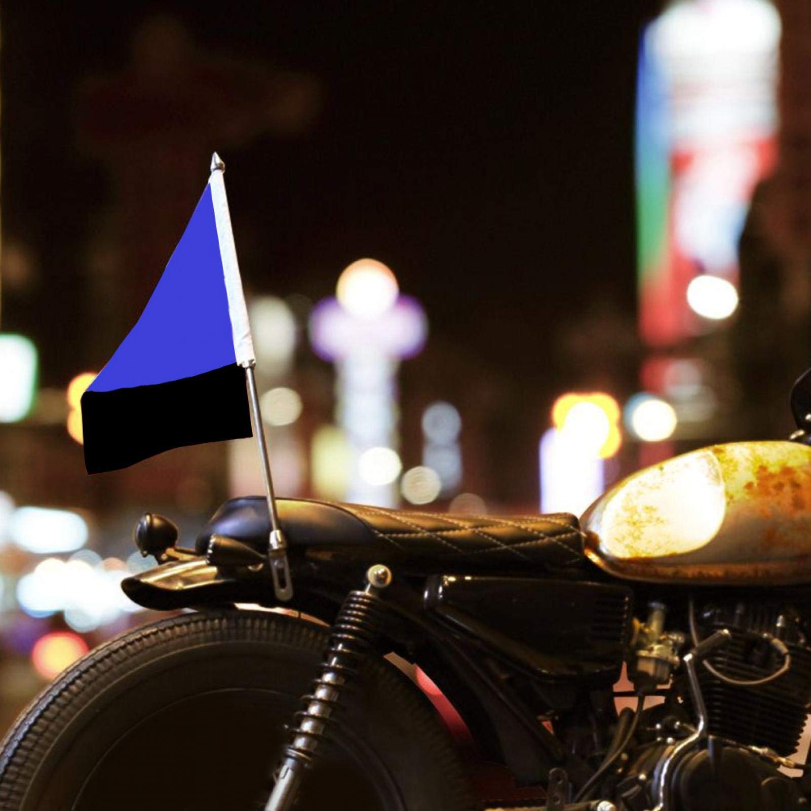 Asta portabandiera per Moto, Asta portabandiera per Auto Non Facilmente danneggiabile Asta portabandiera dal Design Unico Che Rende la Tua Moto Bella e Attraente Facile Usare per Il(placcatura)
