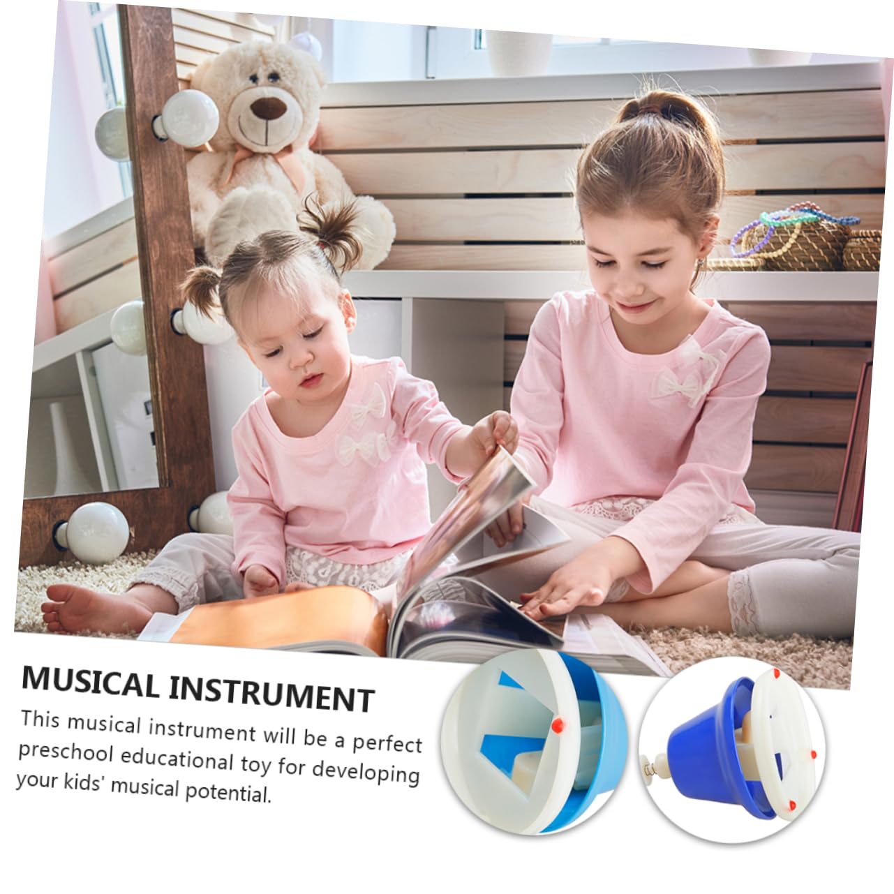 Campanello a Mano a 8 Toni in Acciaio Inox per Bambini | Gioco Educativo per Scuola Primaria e Primo Avviamento Musicale, Leggero