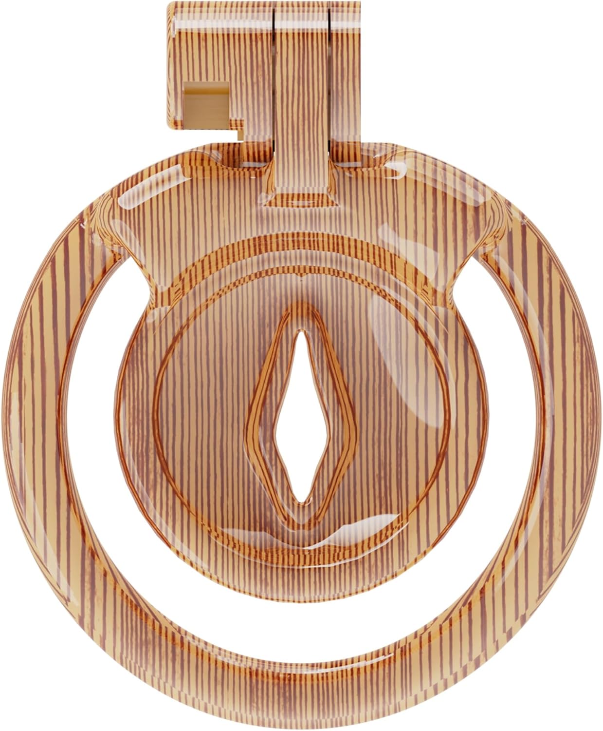 Woodgrain Mini Inverted Concave Male Resin Breathable Protection Cage with 4 Fixed Arc Rings (43mm/46mm/49mm/51mm) (XX-1MW)