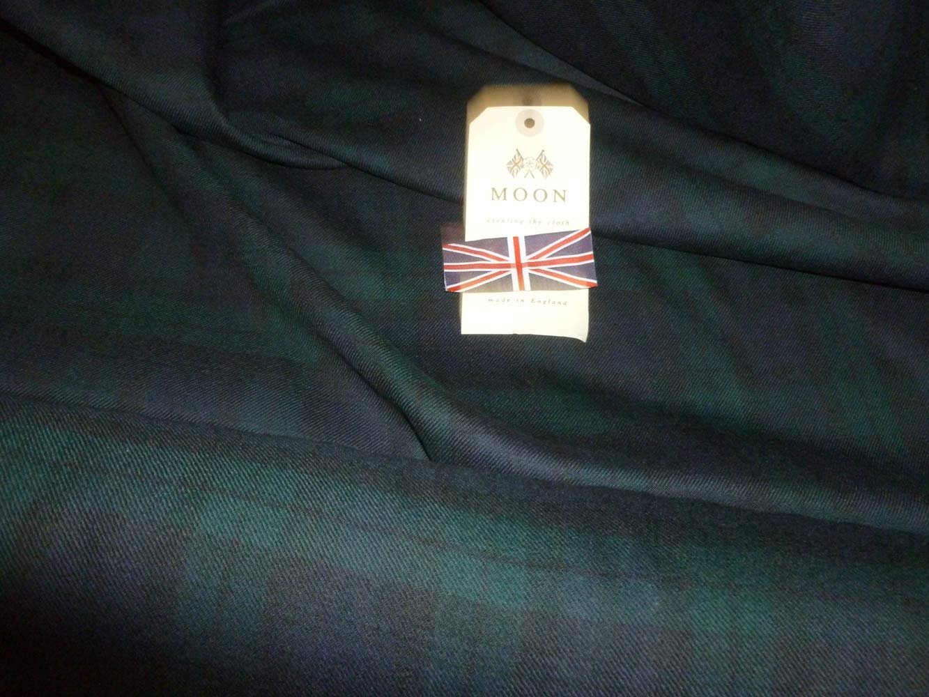 58" wide Poly Viscose Tartan Dress Fabric Blackwatch - per metre