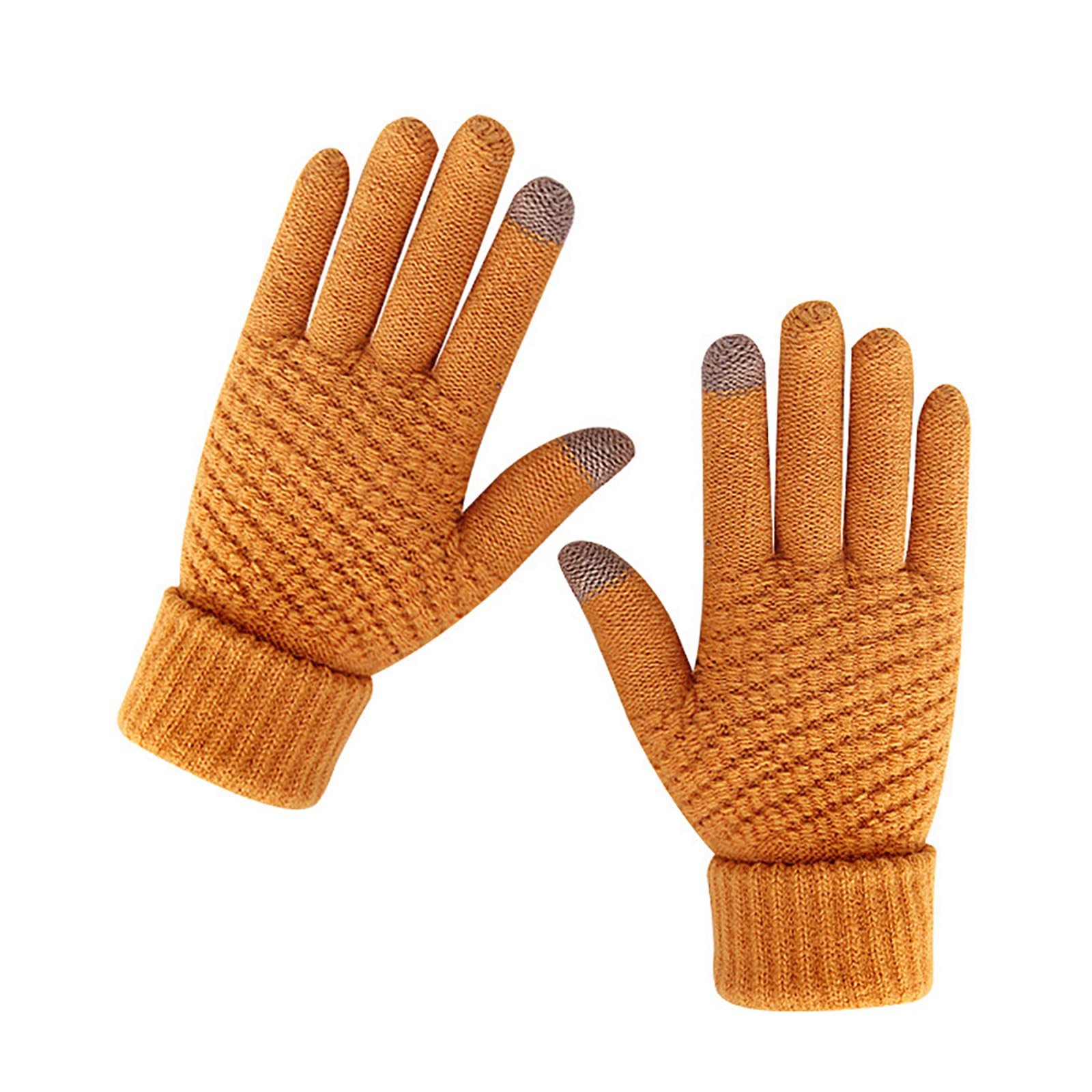 Zxfdsfdbnm Frauen Stilvolle Dicke Thermische Handschuhe Dicke Handschuhe Stilvolle Strickhandschuhe Winter Warm 2 Halbe Fingerhandschuhe Küche, Haushalt & Wohnen