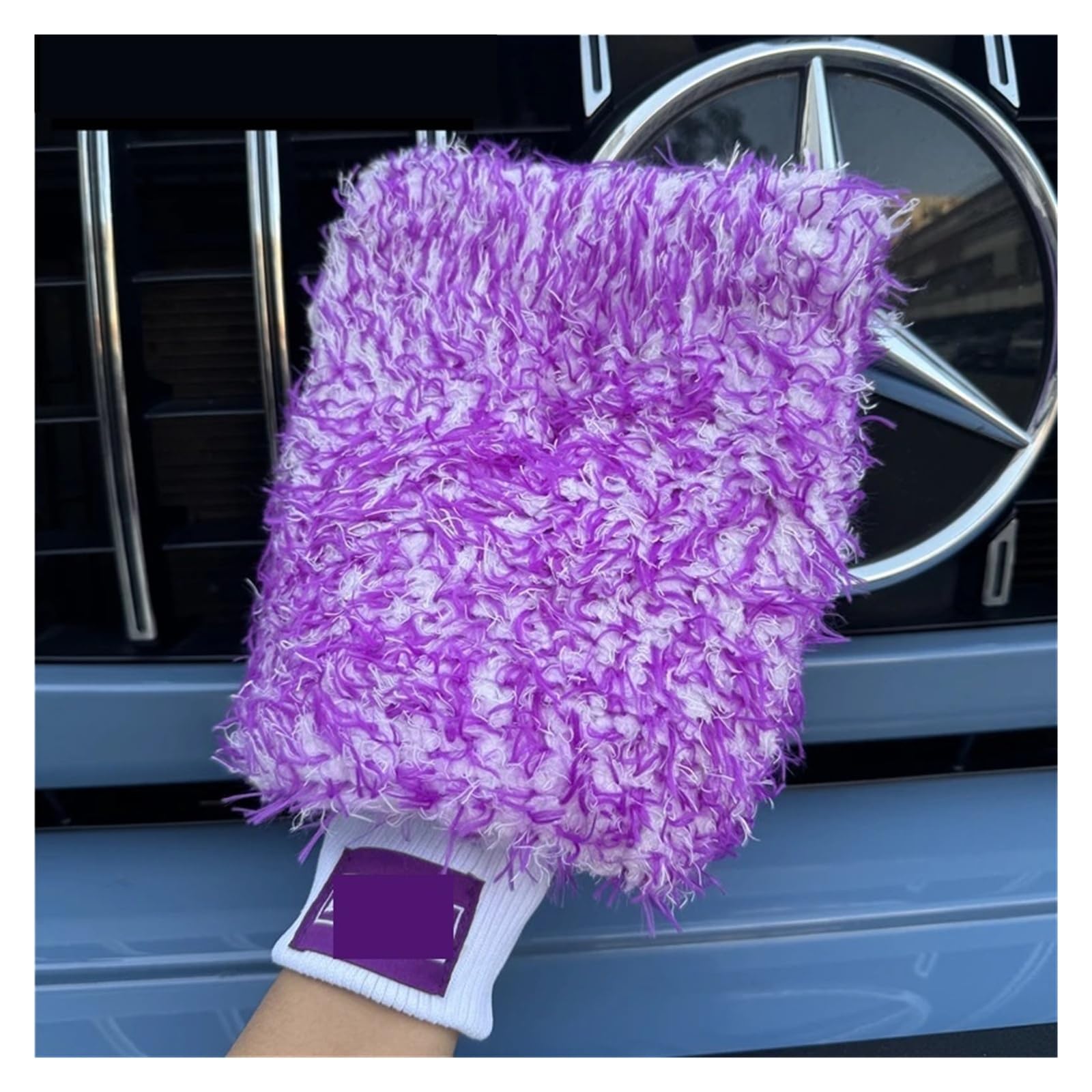 Guanto in microfibra viola Per La Pulizia Dell'auto
