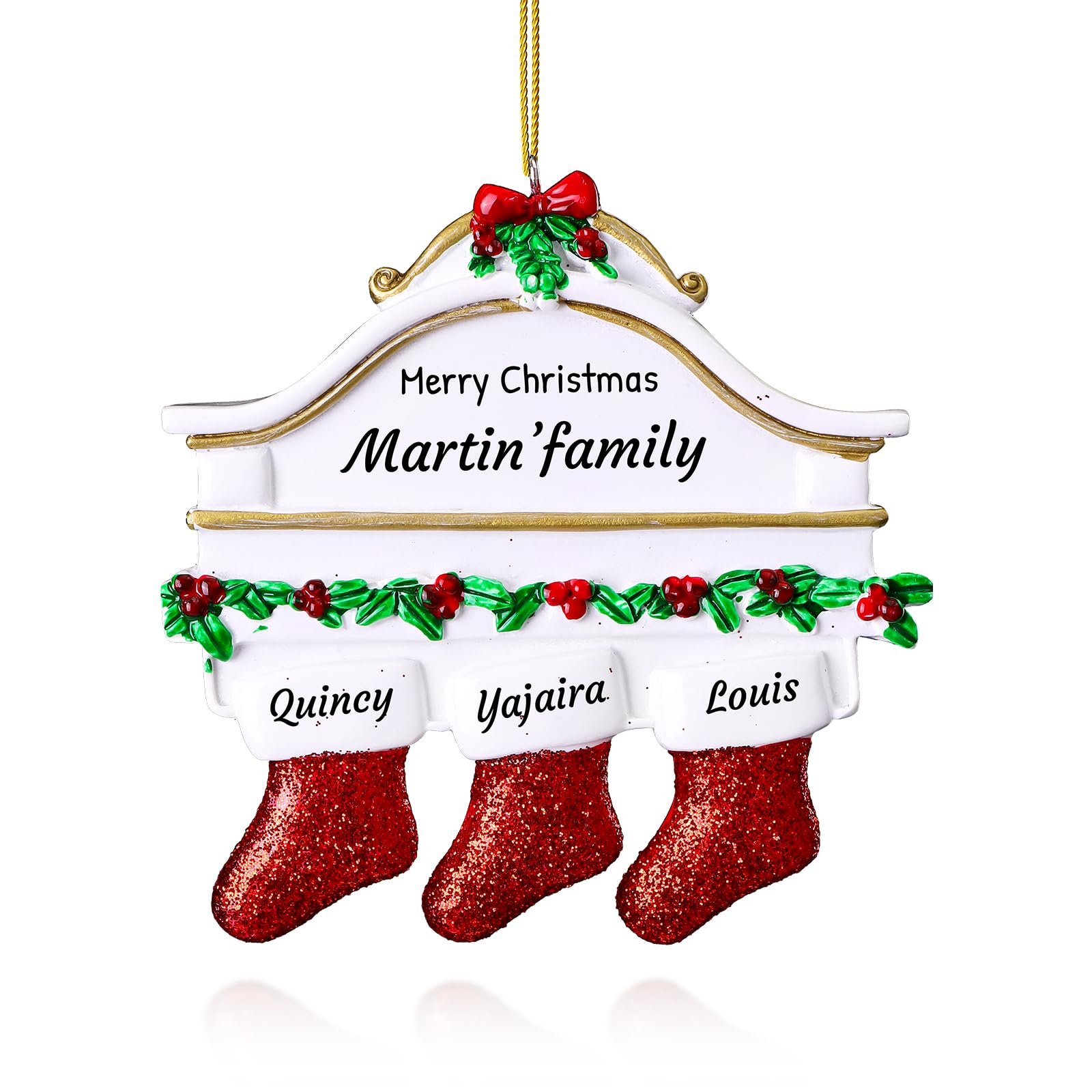 iDIY Personalised Christmas Tree Decorations - Family of 3, Personalised Christmas Ornaments and Baubles — image 1