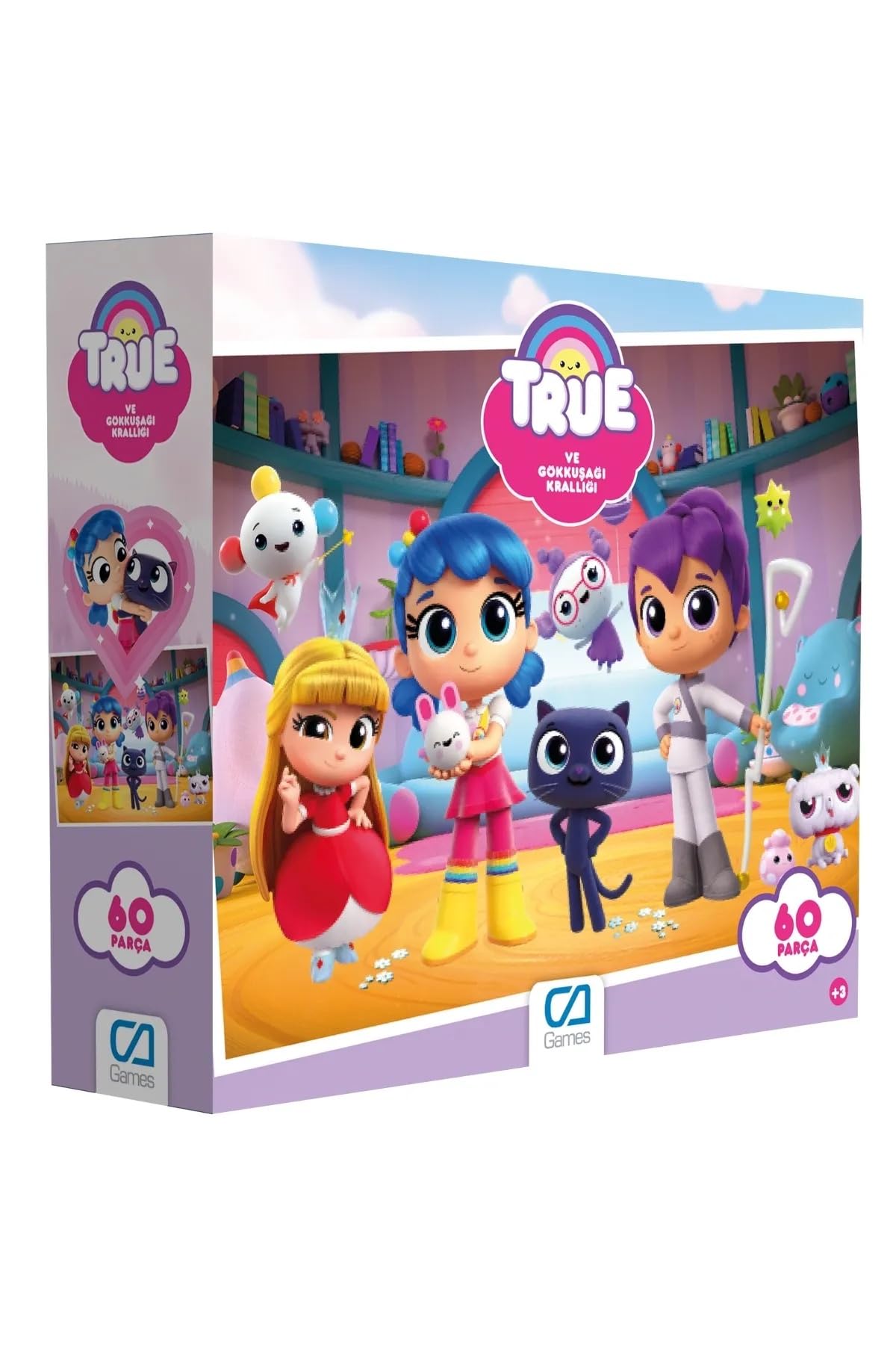 CA Games True ve Gökkuşağı Krallığı Lisanslı 60 Parça 34x24cm Çocuk Puzzle Yapboz Serisi