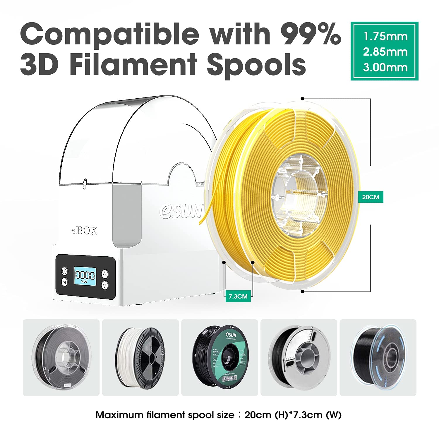Buy eSUN eBOX 3D Printing Filament Box Second Generation, dehydrate