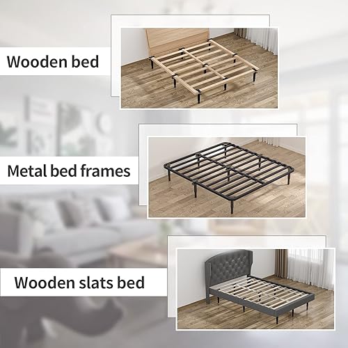 Miniatura 6 de 4 patas de soporte de cama de metal ajustables, 7.08 a 13 pulgadas, para listones de madera, patas de repuesto, 881 libras881.8 lbs