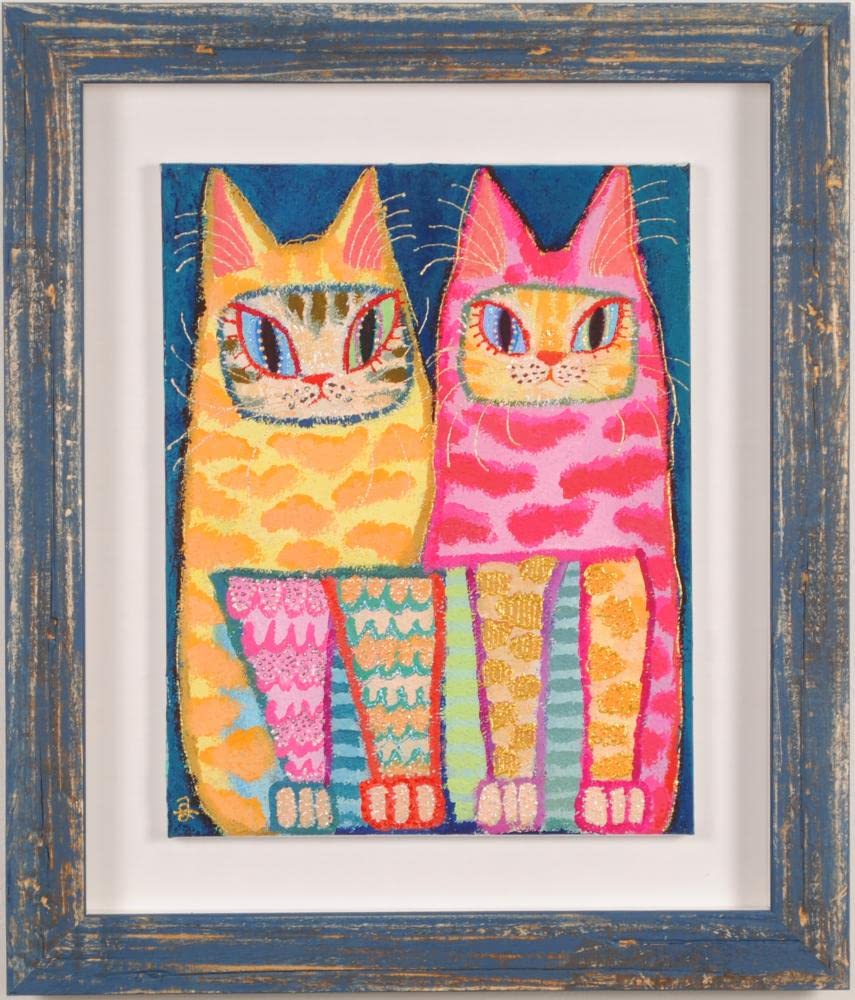 油絵  キッチン眠る猫  【送料無料】 10%OFF】ロシア 眠っている猫と子猫のオリジナル油絵かわいいペットの