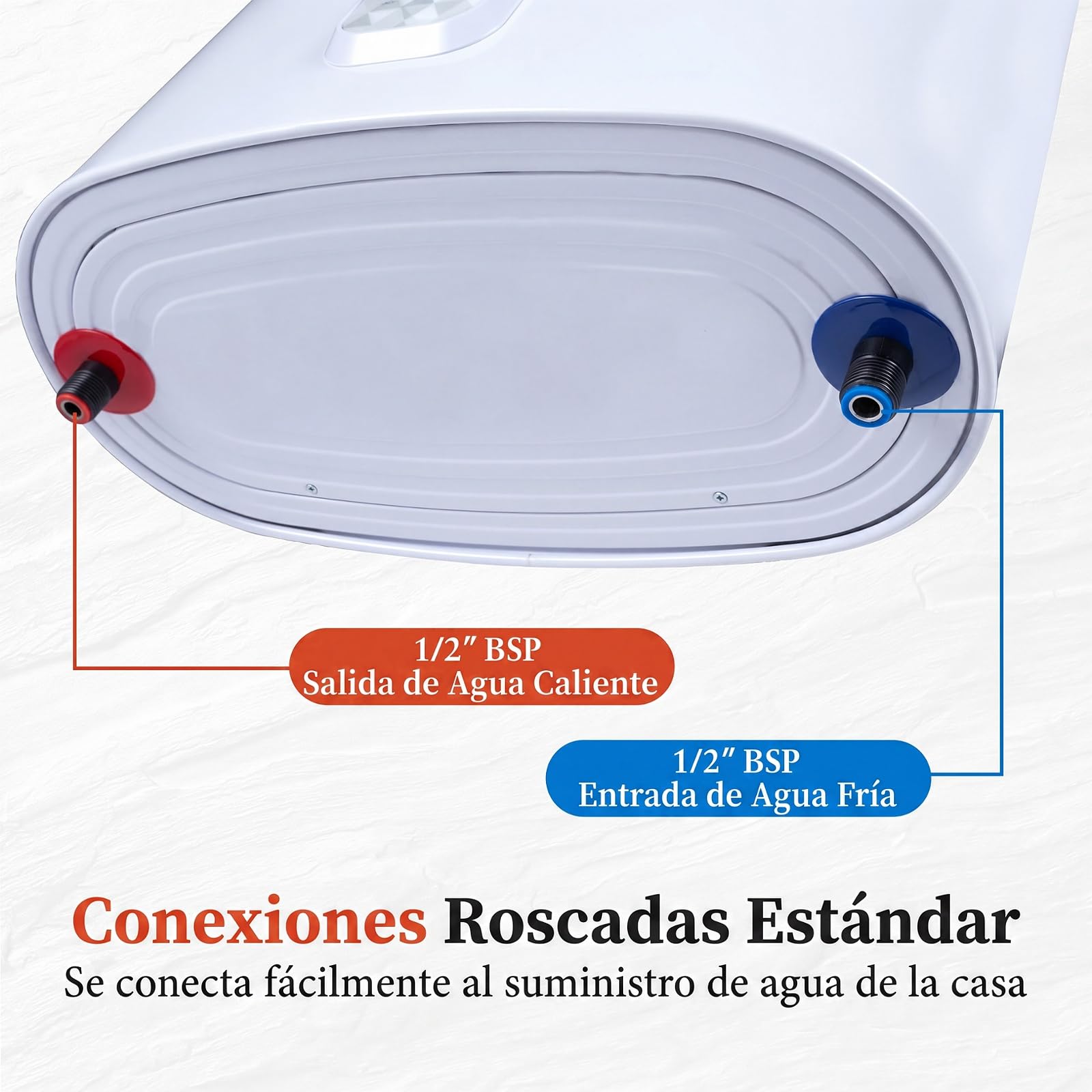 COSTWAY Calentador Agua Electrico 25L, Termo Electrico Vertical/Horizontal | Tanque Doble, Temperatura 30-75 ℃, Elemento Calefactor Seco, Válvula Seguridad,Baño Cocina, Blanco