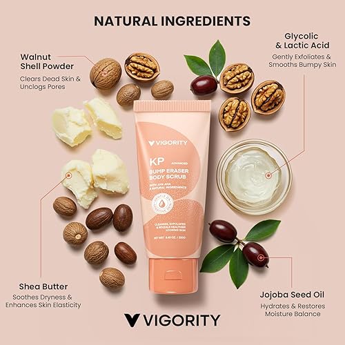 Miniatura 3 de KP Bump Eraser - Exfoliante corporal, tratamiento de queratosis pilaris, tratamiento de piernas de fresa, lavado corporal exfoliante, tratamiento de