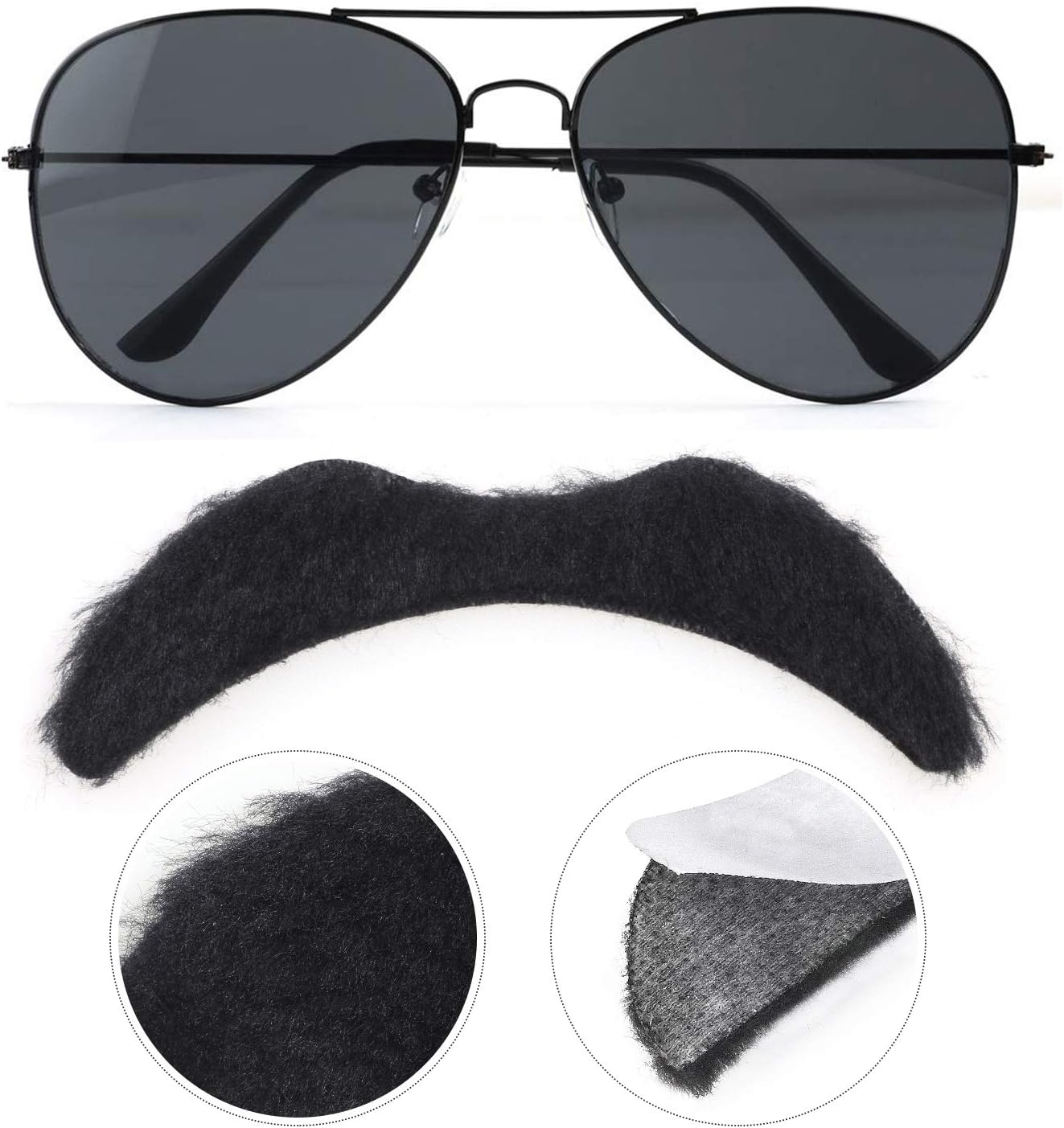 Beelittle Biker Costume Gothic Rocker Accessory Biker Hat Sunglasses Set Unisex