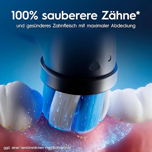 Oral-B iO 6 Plus Edition Electric Toothbrush with Magnetic Technology, 3 Replacement Brushes, 5 Cleaning Modes, Display & Travel Case, Black - 8