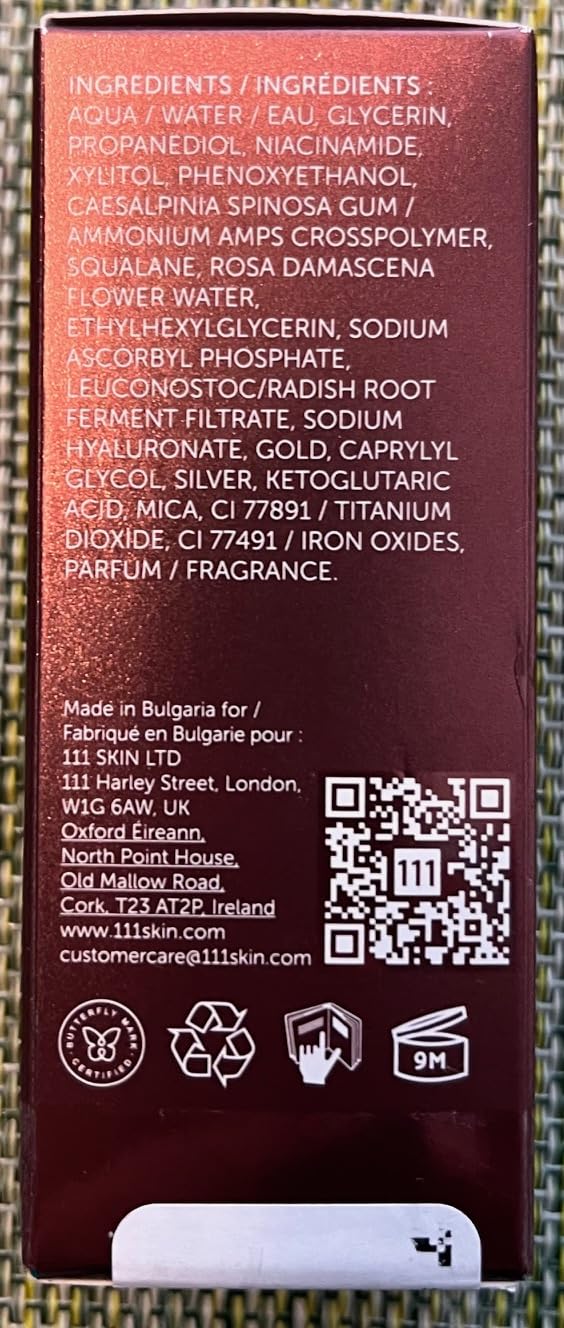 111SKIN Rose Gold Radiance Booster Serum for Face, Hydrating Face Glow Serum with Hyaluronic Acid, Niacinamide & Damascus Rose for Radiant & Even Skin Tone, Suitable for All Skin Types, 0.68 fl oz