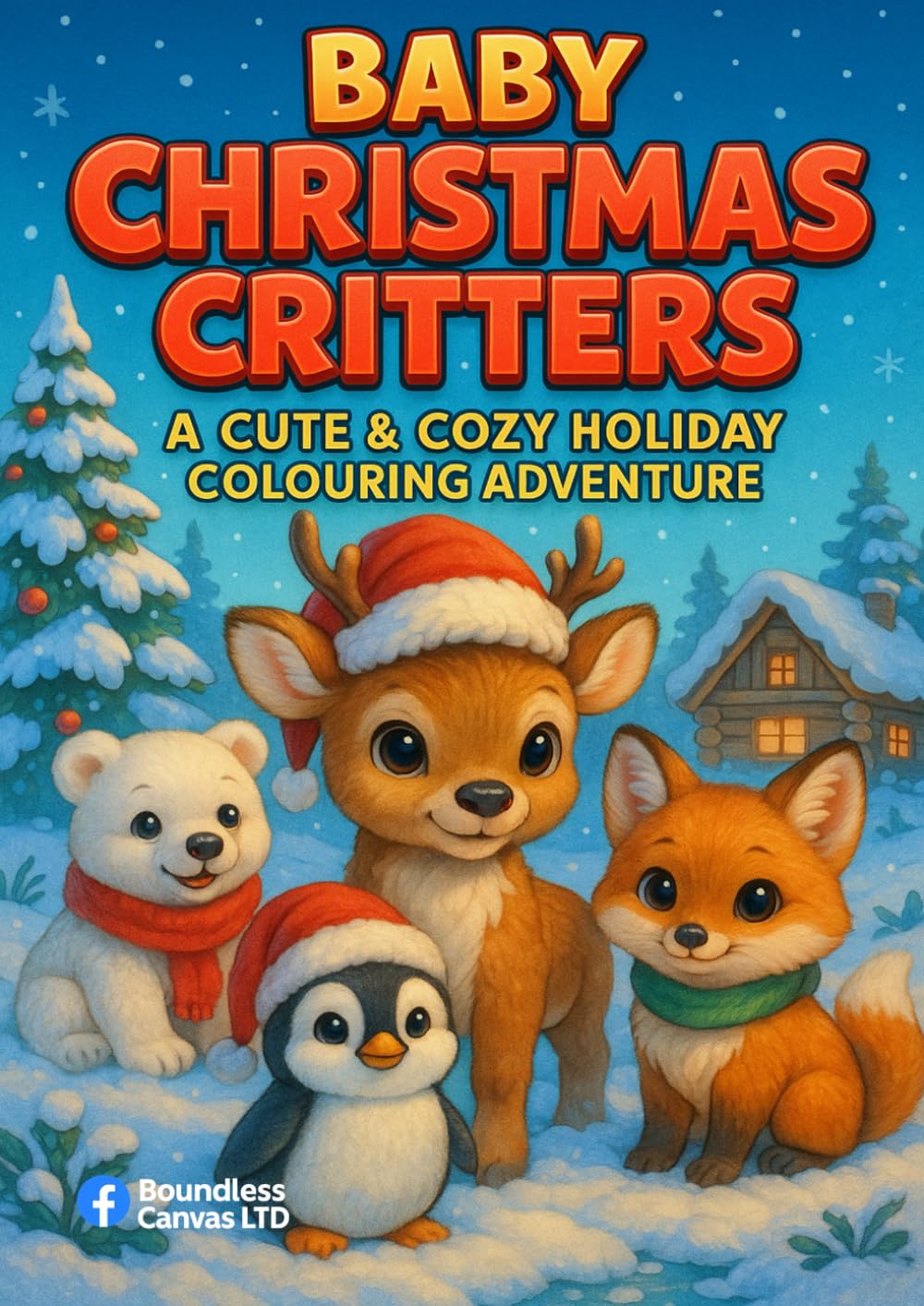 Baby Christmas Critters - A Cute And Cozy Holiday Colouring Adventure - A4